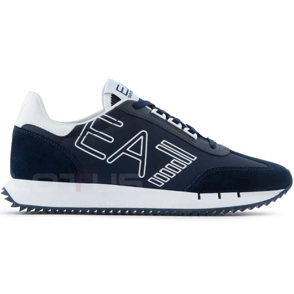 МЪЖКИ ОБУВКИ EA7 EMPORIO ARMANI X8X101-N527 BLACK&WHITE VINTAGE ТЪМНОСИНИ - lotus-sport.bg